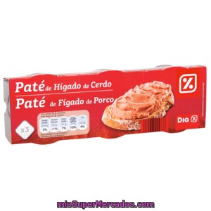 Dia Paté Hígado De Cerdo Lata 3 X 78 Gr