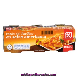 Dia Poton En Salsa Americana Pack De 3 Latas X 55 Gr