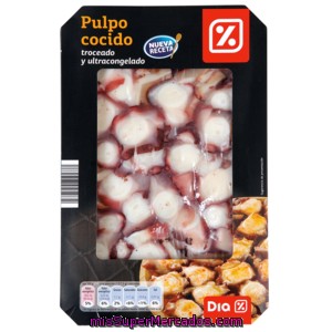 Dia Pulpo Cocido Troceado Ultracongelado Envase 275 Gr