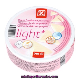 Dia Queso Fundido Light 16 Porciones Caja 250 G