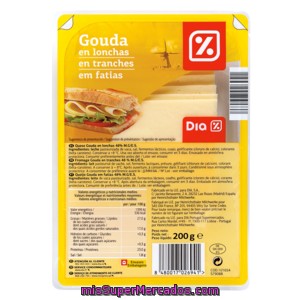 Dia Queso Gouda Lonchas Envase 200 G