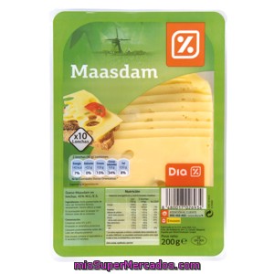 Dia Queso Maasdam Lonchas Envase 200 G