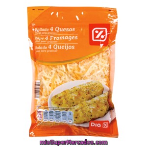 Dia Queso Rallado Mezcla 4 Quesos Bolsa 200 G