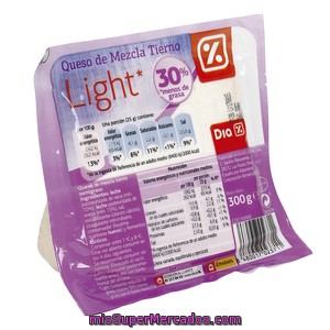 Dia Queso Tierno Light Cuña 300 G