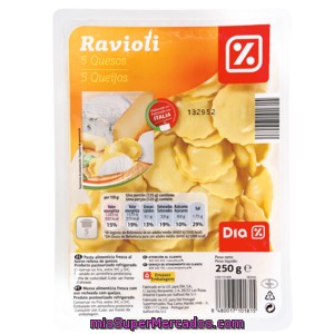 Dia Ravioli 5 Quesos Envase 250 Gr