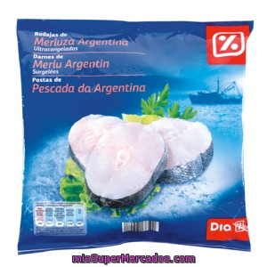 Dia Rodajas De Merluza Argentina Con Piel Bolsa 600 Gr