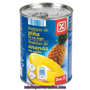 Dia Rodajas De Piña En Su Jugo Bote 340 Gr