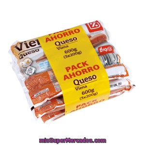 Dia Salchichas Viena Con Queso Envase 3x200 G