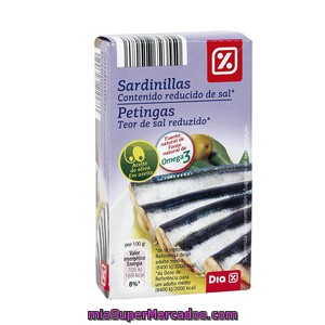 Dia Sardinillas En Aceite De Oliva Virgen Extra Bajo En Sal Lata 62 Gr