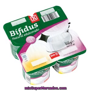 Dia Yogur Bífidus Natural 0% Edulcorado Pack 4 Unidades 125 G