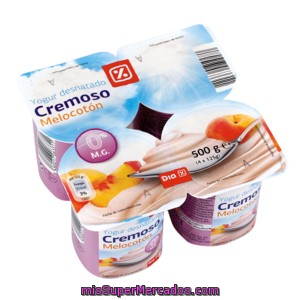 Dia Yogur Cremoso 0% Melocoton Pack 4 Unidades 125 Gr