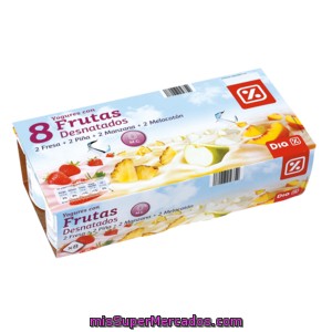 Dia Yogur Desnatado 0% Con Frutas Pack 8 Unidades 125 G