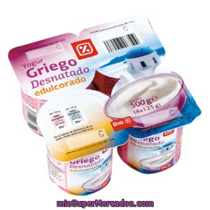 Dia Yogur Griego Natural Edulcorado 0% Pack 4 Unidades 125 G