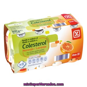 Dia Yogur Líquido Reducecolesterol Naranja Pack 8 Unidades 100 Ml