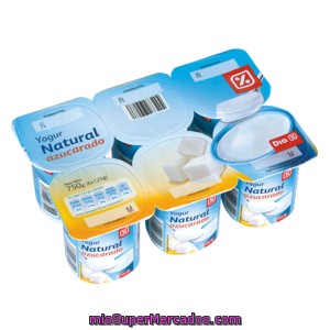 Dia Yogur Natural Azucarado Pack 6 Unidades 125 G