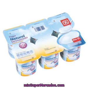Dia Yogur Natural Desnatado Edulcorado Pack 6 Unidades 125 G
