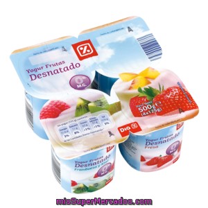 Dia Yogur Panache Con Frutas Desnatado Pack 4 Unidades 125 G