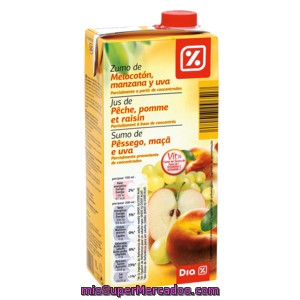 Dia Zumo Melocoton Manzana Uva Brik 1 Lt