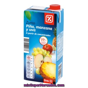 Dia Zumo Piña Manzana Uva Brik 1 Lt