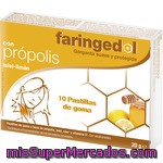 Diafarm Faringedol Pastillas De Goma A Base De Própolis, Miel, Zinc Y Vitamina C Con Edulcorantes Caja 10 Pastillas Sabor Miel Limón