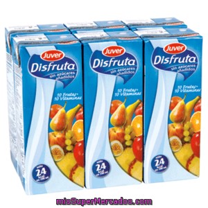 Disfruta Nectar Light 10 Frutas Con 10 Vitaminas Pack 6 Briks 20cl