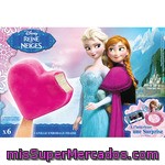 Disney Frozen Helado Con Cobertura De Fresa E Interior De Vainilla 6 Unidades Estuche 360 Ml