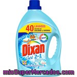 Dixan Detergente Máquina Líquido Gel 2 En 1 Con Un Toque De Suavizante Botella 40 Dosis