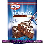 Dr.oetker Cobertura Dúo Sabor Chocolate Negro Y Blanco Envase 100 G