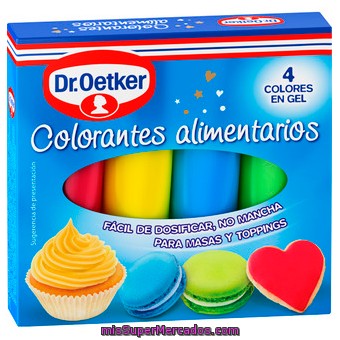 Dr.oetker Colorantes Alimentarios 4 Colores Caja 40 Gr