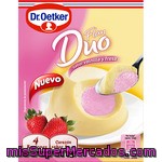 Dr.oetker Flan Duo Sabor Vainilla Y Fresa 4 Raciones Corazón De Fresa Estuche 87 G