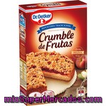 Dr.oetker Preparado Para Hacer Crumble De Frutas 8 Raciones Y 1 Sobre De Crema Pastelera Estuche 485 G