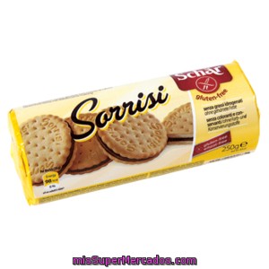 Dr. Schar Galletas Rellenas Chocolate Sorrisi Sin Gluten Paquete 250 Gr