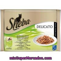 Duet Mousse Mixto De Pollo-trucha Sheba, Pack 4x85 G