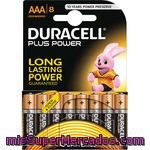 Duracell Pila Plus Power Alcalina Aaa (lr3 - Mn2400) 1,5 Voltios Blister 8 Unidades