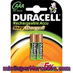 Duracell Pila Recargable Active Charge Aaa (hr03 Dx2400) Blister 2 Unidades