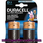 Duracell Ultra Power Pila Alcalina D2 (lr20 - Mx1300) 1,5 Voltios Blister 2 Unidades