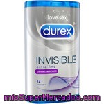 Durex Invisible Preservativos Extra Lubricado Y Extra Fino Caja 12 Unidades