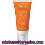 Eau Thermale Avene Protector Solar En Emulsión Spf 50+ Para Pieles Mixtas Y Grasas Resistente Al Agua Tubo 50 Ml