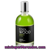 Eau Toilette Hombre Aroma Esencia Vital Con Vaporizador (verde), Cool Wood, Botella 100 Cc