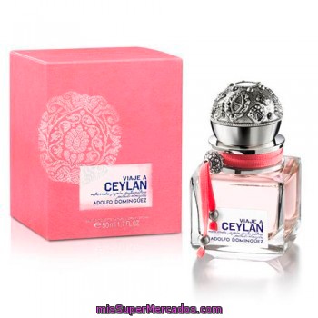 Eau Toilette Mujer Viaje A Ceylan Vaporizador, Adolfo Dominguez, Botella 50 Cc