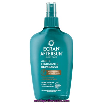 Ecran Aftersun Aceite Reparador Prolongador Del Bronceado Con Algas Doradas Y Microalgas De Tahití Spray 200 Ml