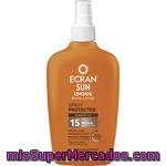 Ecran Sun Lemonoil Broncea Y Protege Spray Protector Solar Con Vitamina C Y E Fp-15 Resistente Al Agua Spray 200 Ml