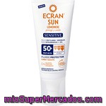 Ecran Sun Lemonoil Protege Y Cuida Fluido Protector Sensitive Cara Y Escote Fp-50+ Muy Resistente Al Agua Tubo 50 Ml Para Pieles Muy Claras Y Sensibles