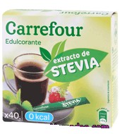 Edulcorante Stevia En Stick Carrefour 40 Ud.