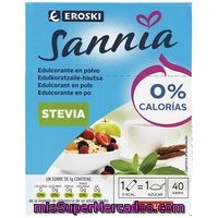 Edulcorante Stevia Eroski Sannia, Caja 40 Unid.