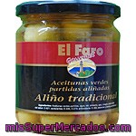 El Faro Gourmet Aceitunas Verdes Partidas Con Aliño Tradicional Envase 190 G