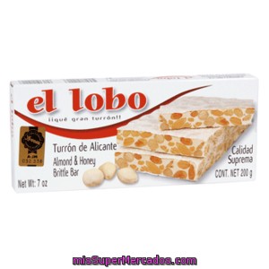 El Lobo Turron De Alicante Estuche 200 Gr