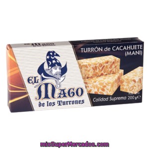 El Mago Turron Cacahuete Duro Estuche 200 Grs