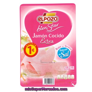 El Pozo Bienestar Jamón Cocido Extra Sin Lactosa Sobre 100 Gr