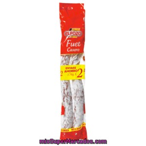 El Pozo Fuet Casero Duplo Envase Pack 2 Piezas 340 G